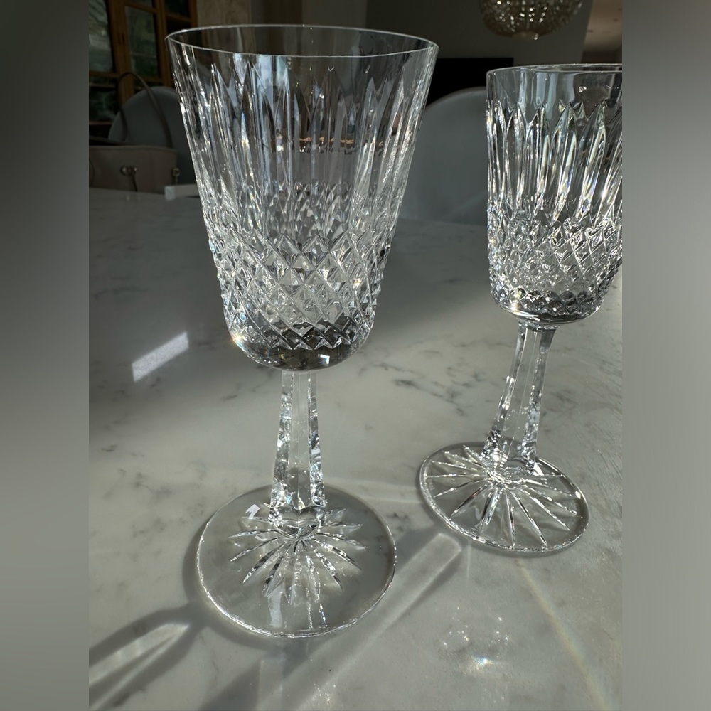 PAIR OF GALWAY IRISH CRYSTAL WATER GOBLETS
